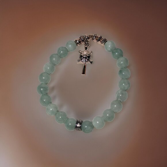 Aventurine Vintage Semi-stretch Green Bracelet Set (2) - Picture 2 of 8